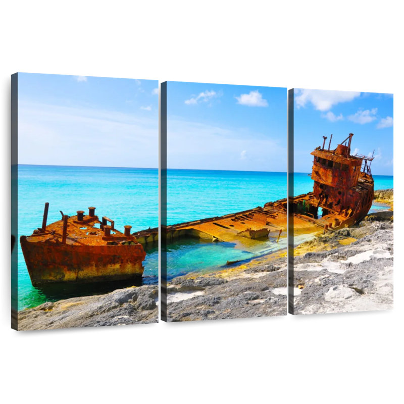 Rorry Bimini Beach Shipwreck, 42" H x 65" W
