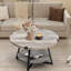 Table basse Jahaira avec tablettes de rangement à 2 niveaux-475042105