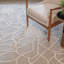 Corolla Floral Handmade Tufted Wool Natural/White Area Rug-673406876