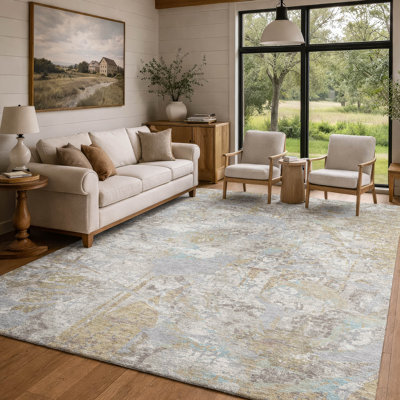 Tapis floral intérieur / extérieur lavable à la machine Chantille ACN2929