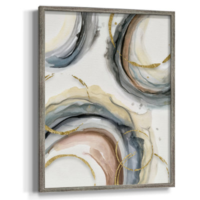 Reproduction encadrée Gold Elasticity II - bois massif