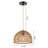 Petit luminaire suspendu 1 lumière Boho Rattan Dome