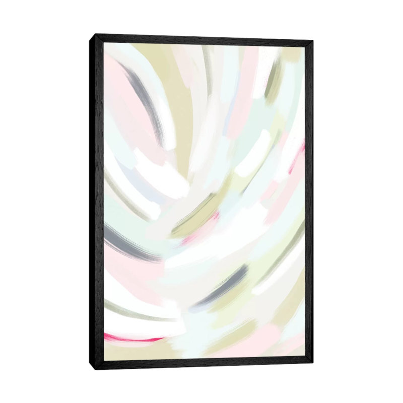 Abstract Pinky II by Leah Straatsma - Painting on Canvas, Black Floater Framed, 152.4cm H x 101.6cm W x 3.81cm D