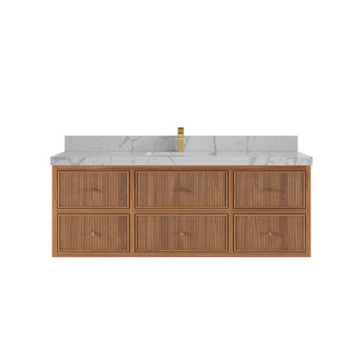 60'' Single Bathroom Vanity with Quartz Top