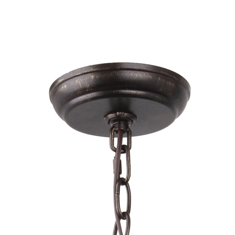 Luna 9 Light Foyer Chandelier, English Bronze/Antique Gold