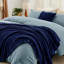 Ensemble d'édredon très grand lit 5 pièces - lit dans un sac avec jeté en polaire et coussin décoratif, ensembles d'édredon légers, literie toutes saisons, gris foncé-105526954-105526955