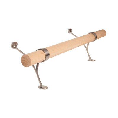 4ft Bar Foot Rail Kit Complete Mount Hardware and Maple Tubing