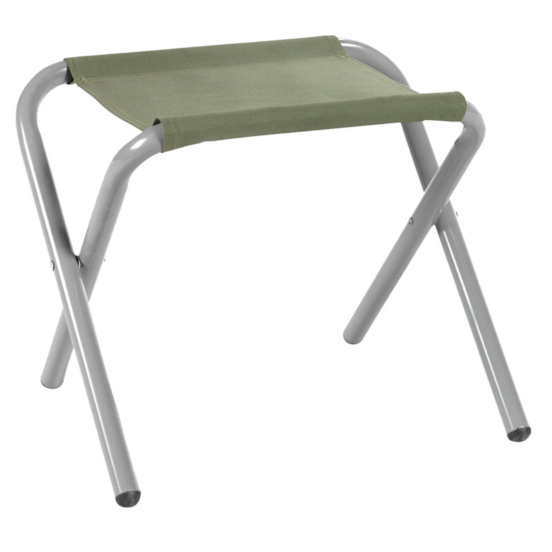 Ciro Heavy Duty Steel Folding Camp Stool, Green