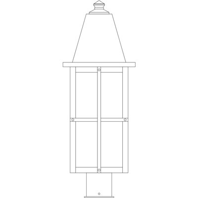 Tête de lanterne câblée à 1 lumière Hartford
