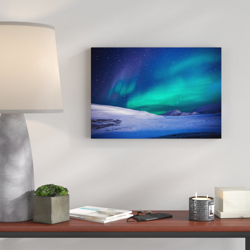 Aurora Northern Lights Iceland - Wrapped Canvas