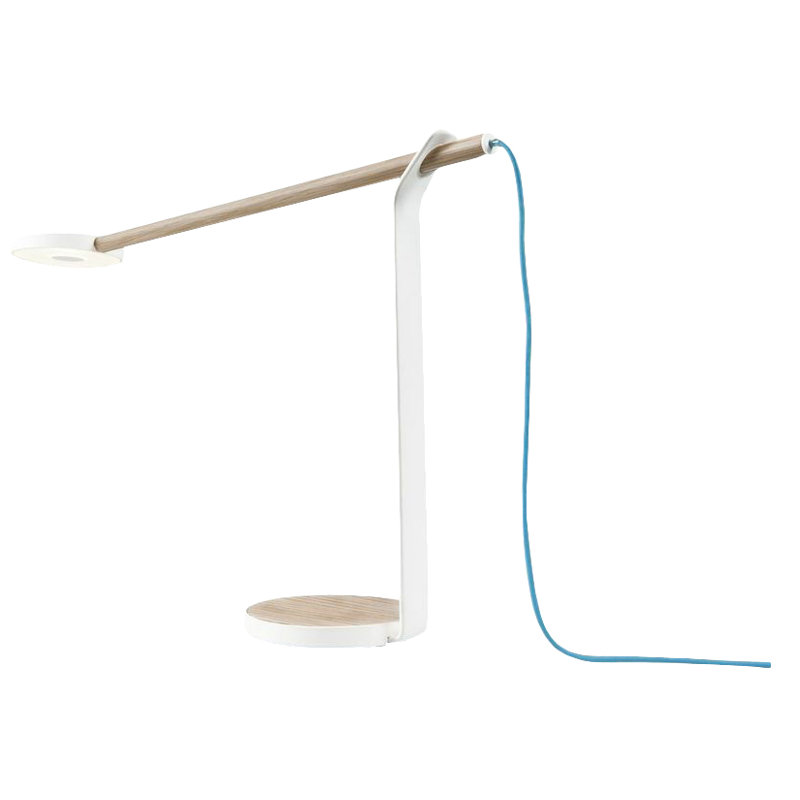 Gravy Desk Lamp, Olied Walnut/Matte White