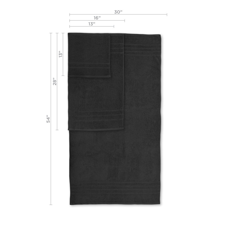 Ensemble de serviettes 6 pièces Martex Ultimate, Noir