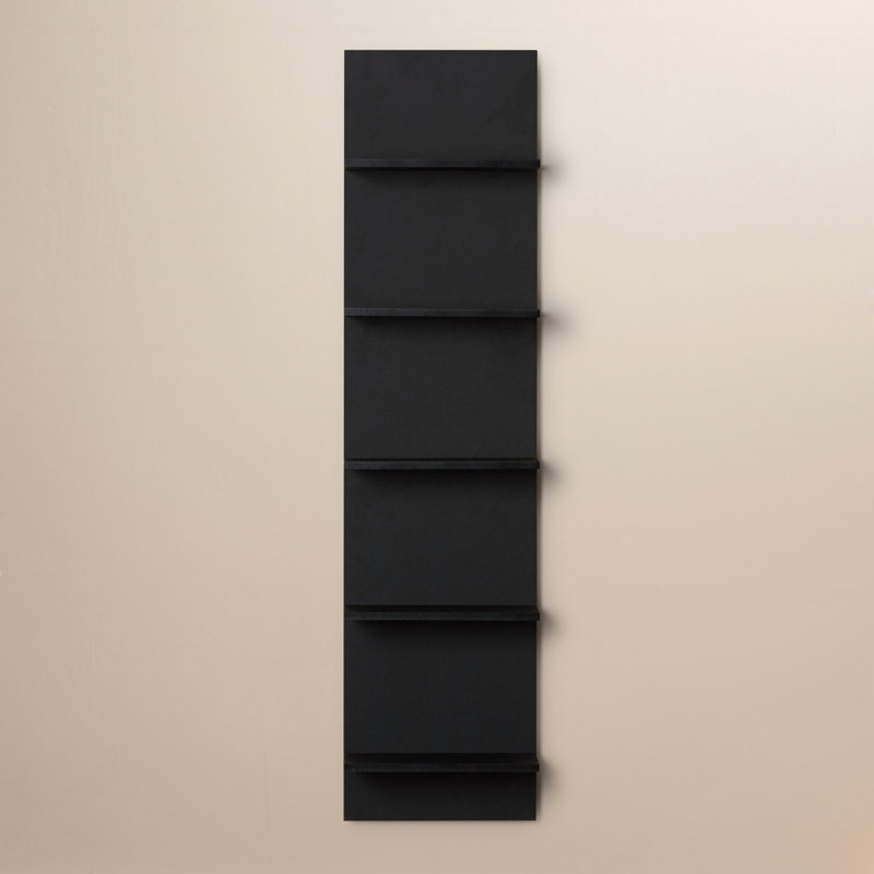 Brakebill 5 Tier Wall Shelf, Black