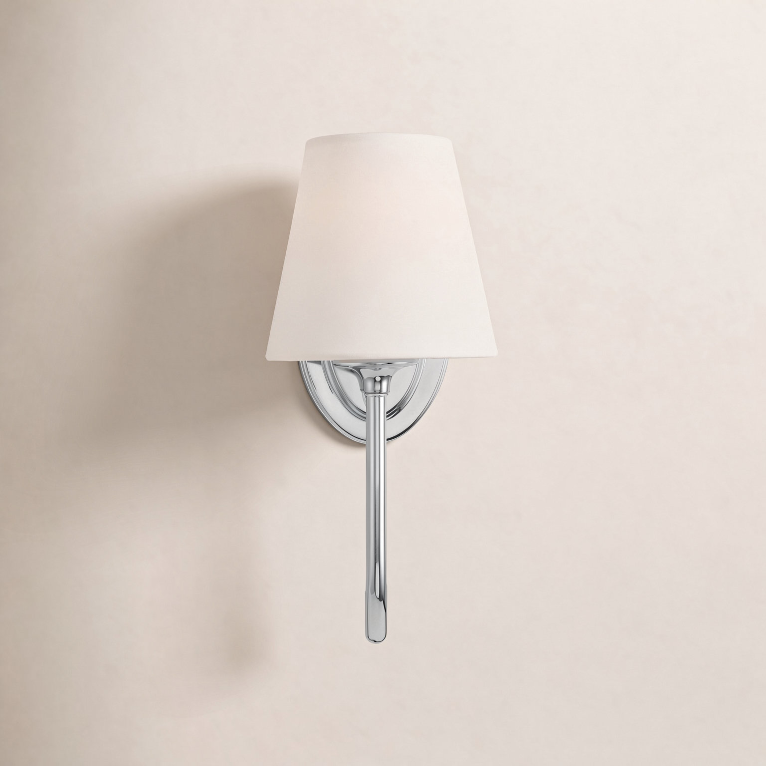 Margarett Single Light Armed Sconce, Polished Nickel