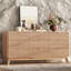 Ensemble de chambre à coucher 3 pièces, commode 9 tiroirs et tables de chevet 3 tiroirs-303567068