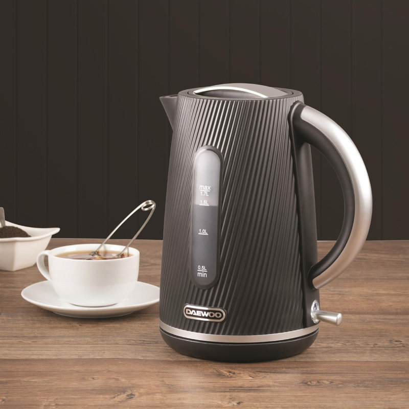 Daewoo 1.7L Electric Tea Kettle, Black