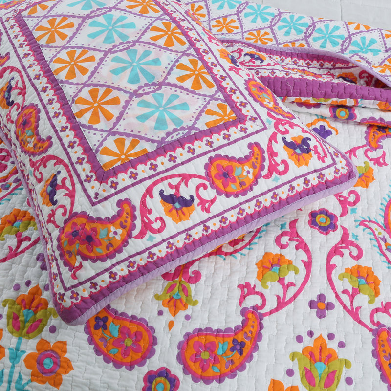 Ensemble de matelassé réversible 100% coton Orofino