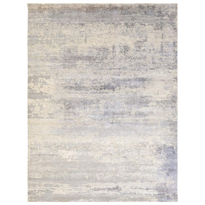 New Indian Montgomery Wool And Silk On Cotton 9Ft1inx12ft1in
