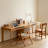 Simple Solid Wood Cherry Rectangle Desk-1917108971