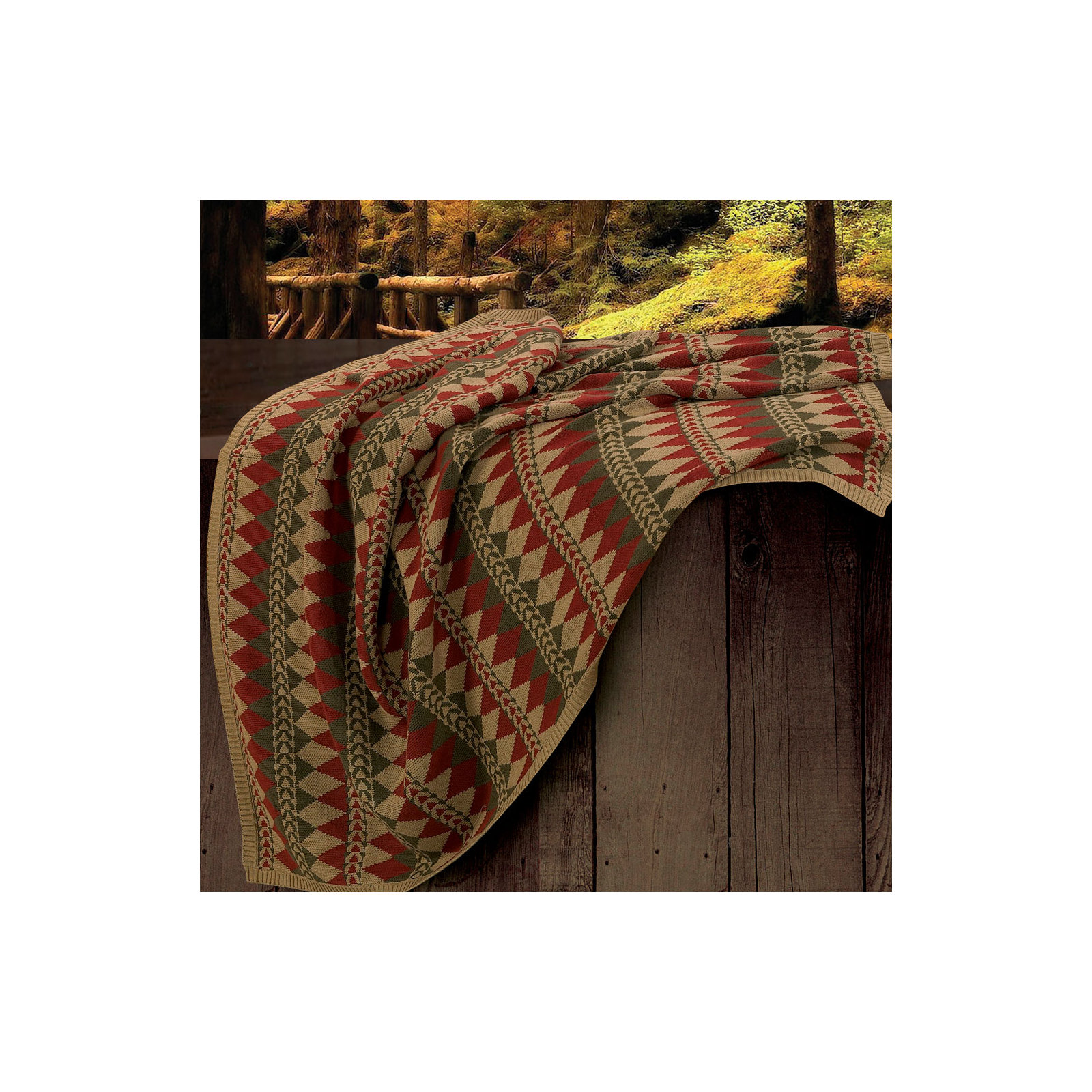 Plastic / Acrylic Knitted Throw Blanket