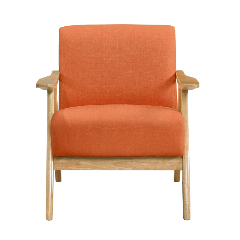 Modern  Upholstered 1Pc Accent Chair, Orange