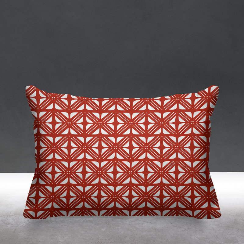 Housse de coussin d'extérieur carré et insert, Rouge, 17 po x 17 po, Carré