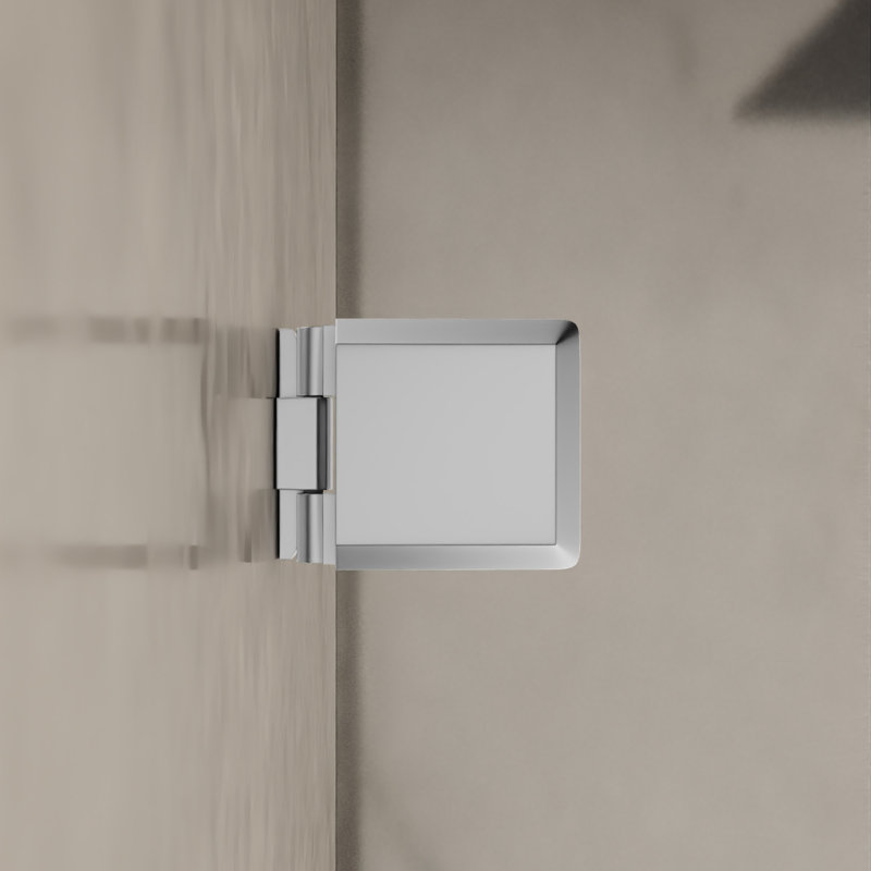  Pince à fixation murale biseautée réglable en verre satiné, Satiné