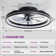 20" Flush Mount Ceiling Fan with Light and Remote & App Control