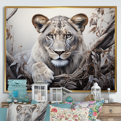 «Afrique Lioness Power II», reproduction sur toile