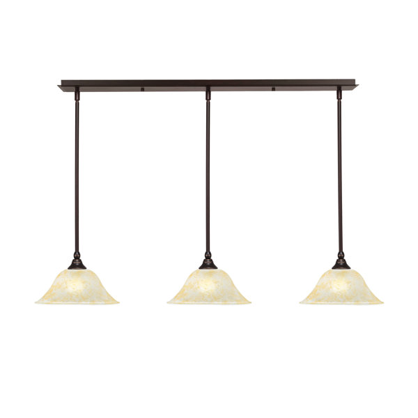 Astoria Grand Ratchford 3 Light Stem Hung Linear Pendalier Shown With ...