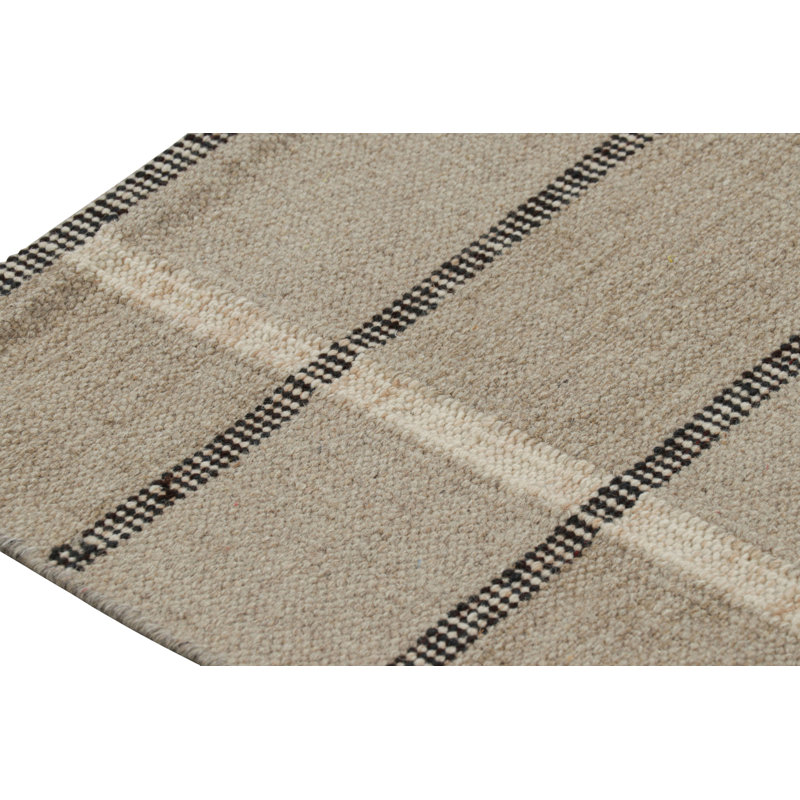 Scandinavian Wool Geometric Area Rug, Rectangle 13' x 19'