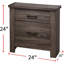 Table de chevet, table de chevet 2 tiroirs en bois