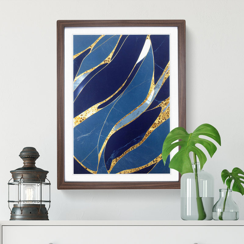 Sensational Abstract No.7 - Framed Print, 64cm H x 46cm W x 2cm D, Walnut
