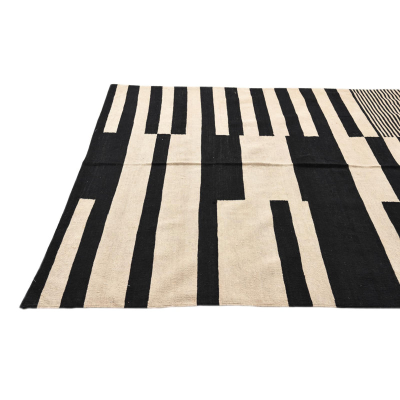 Tapis noir et blanc Noor