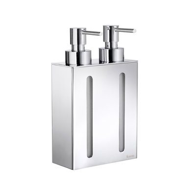Distributeur de douche mural double pour savon, shampooing ou revitalisant