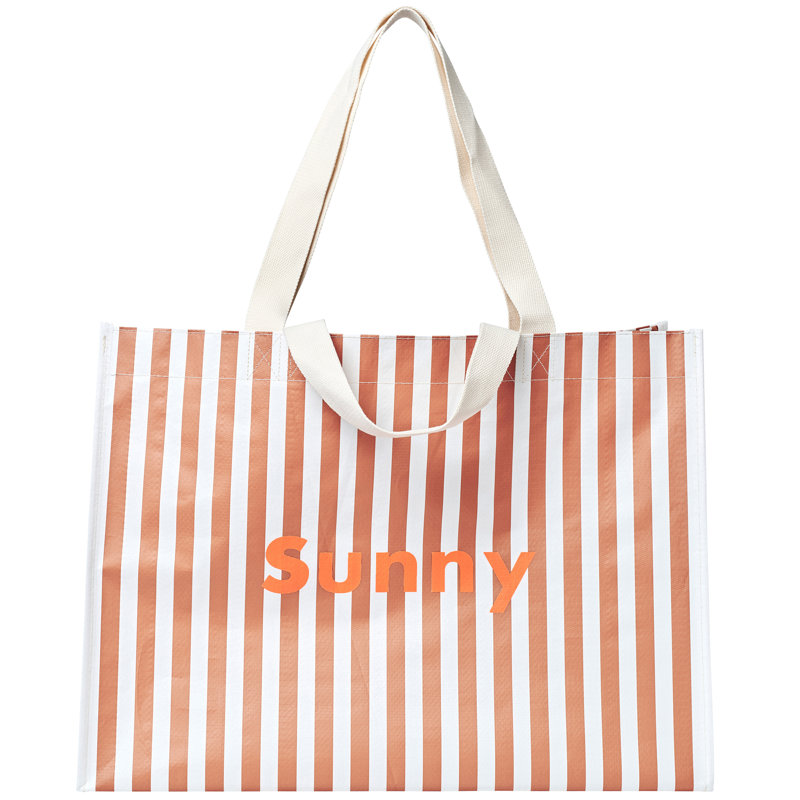 Sac de plage Carryall: rayures argile Tierra, Orange