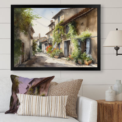 Riba, village méditerranéen, rue Ix sur toile
