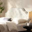 Tête de lit tapissier capitonnée, tête de lit en bois massif avec pieds en métal durable, tête de lit à hauteur réglable avec garniture cloutée, tête de lit en tissu-110856461-110856460