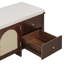 Banc de rangement avec 2 tiroirs et 2 portes en rotin pour l'entrée, la chambre à coucher et le salon-25326132