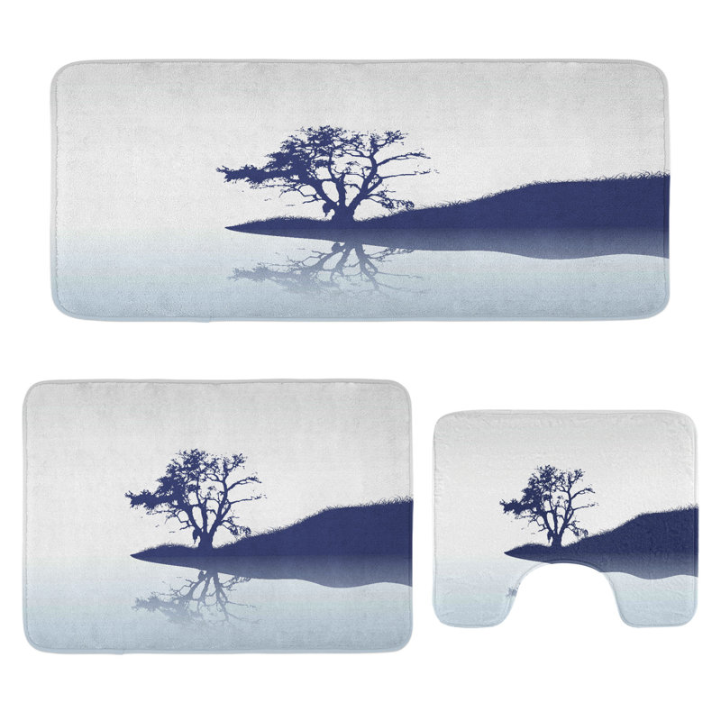 Ensemble de tapis de salle de bain 3 pièces Melancholy
