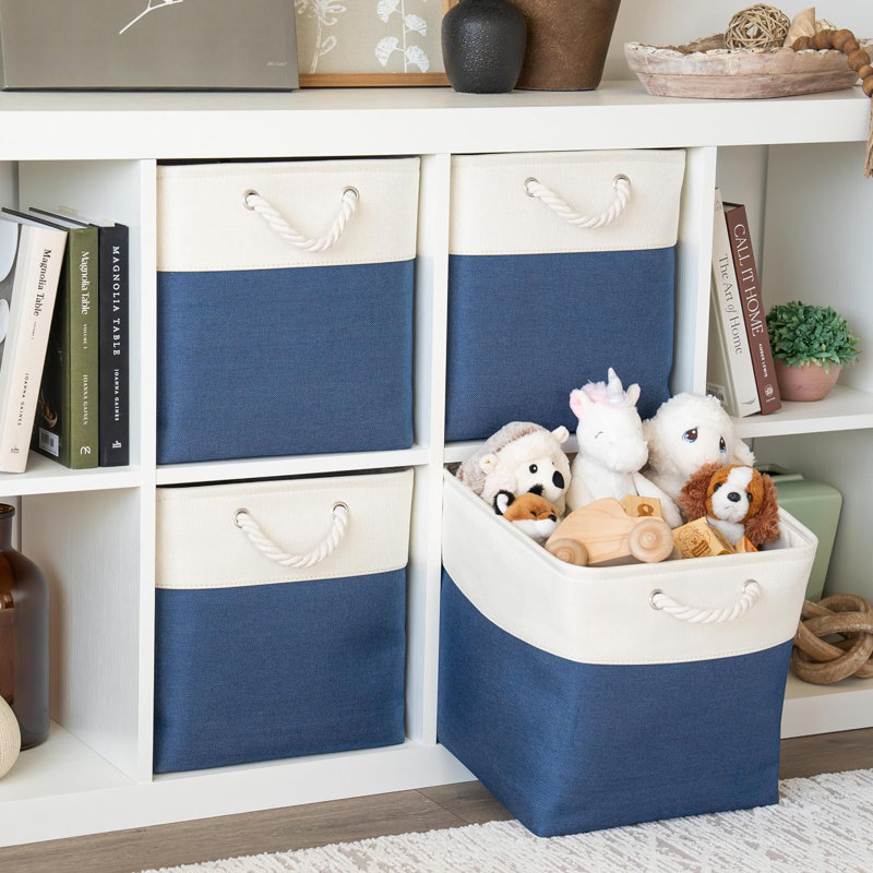 Rebrilliant Fabric Storage Bag, Navy Blue