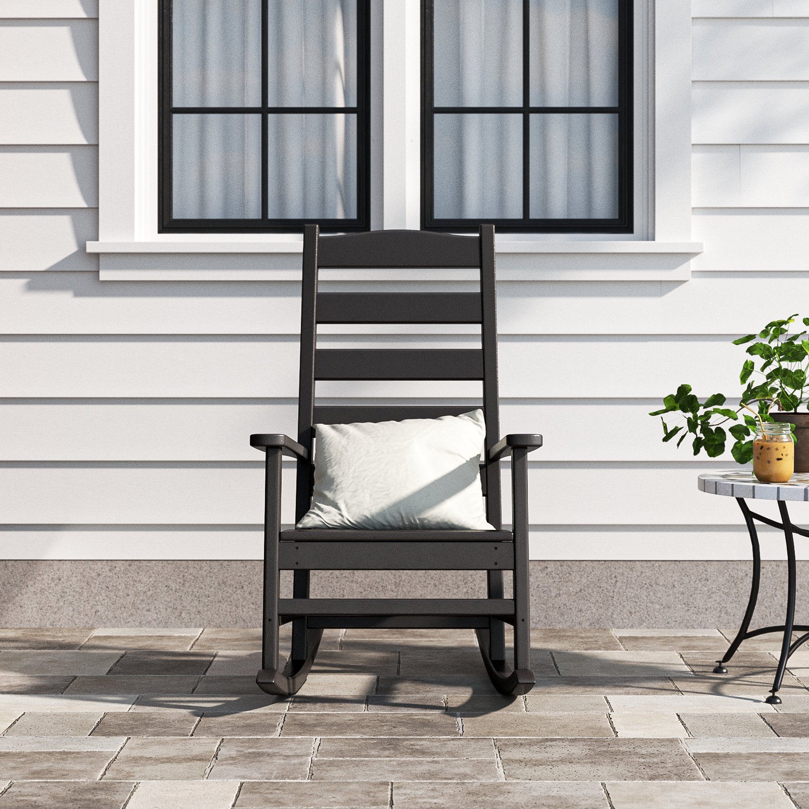 POLYWOOD Rocker Rocking Chair, Black