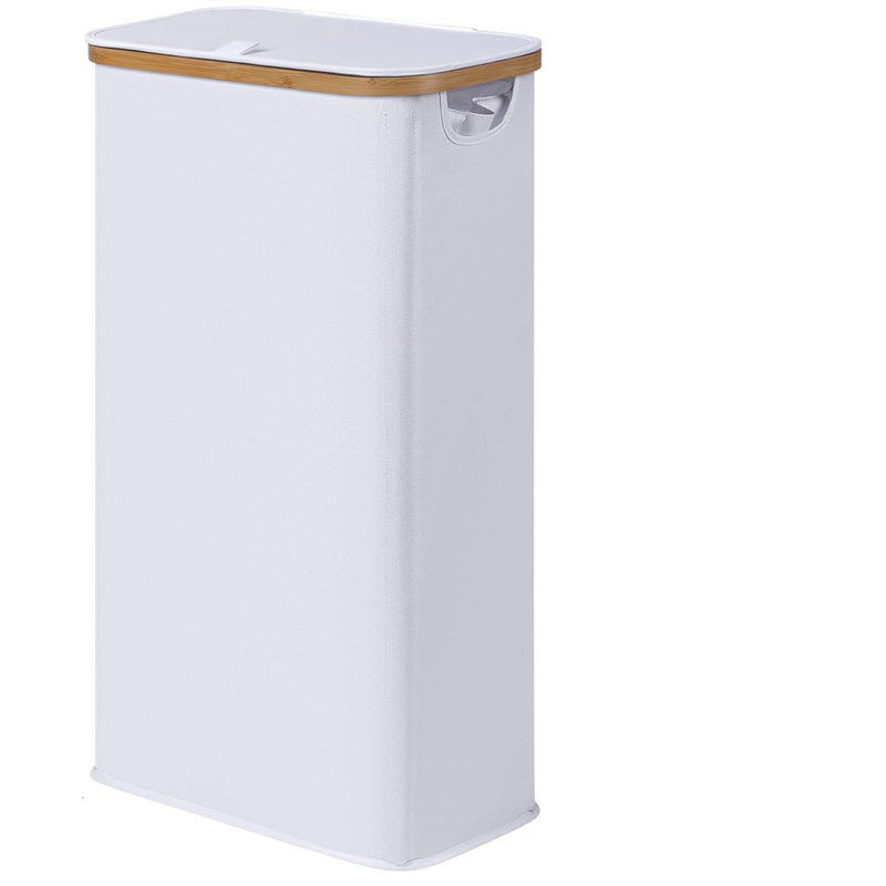 Bhargava Laundry Hamper with Handles, 70 x 41 x 22, White Grey