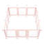 Boîte de mise bas pour chien avec fenêtre transparente pour chien très grand 60 po x 59 po x 23 po