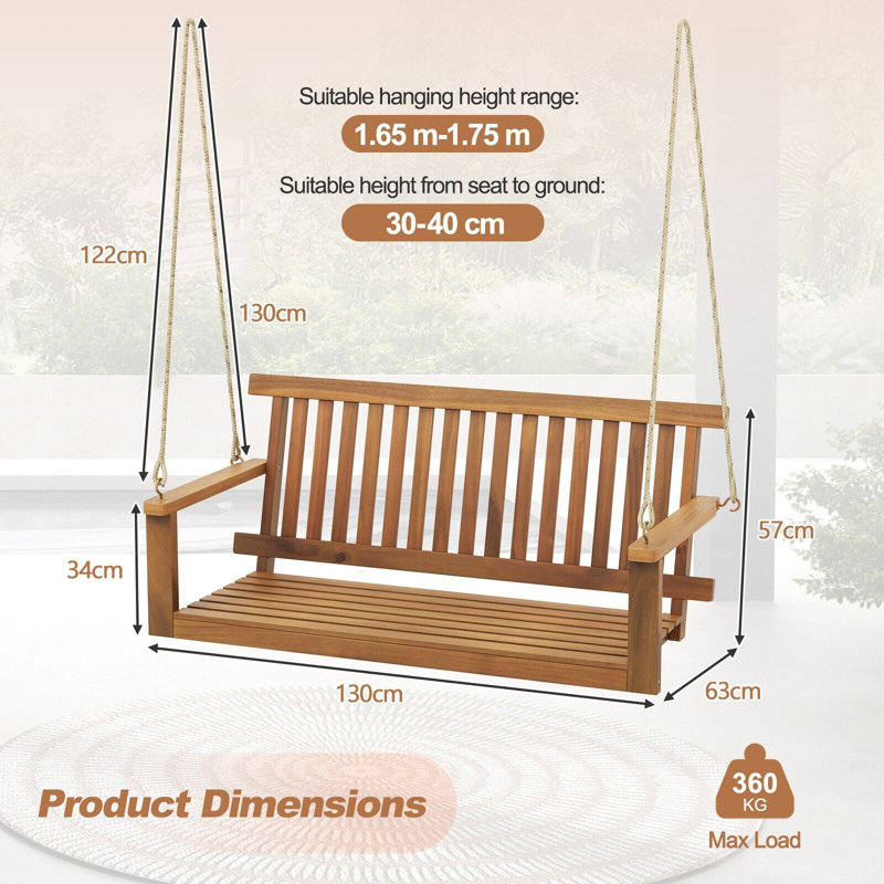 Dedmond 2 Person Porch Swing