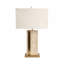 Lampe de table Dayberg en travertin 26 po Daye, doré / ivoire