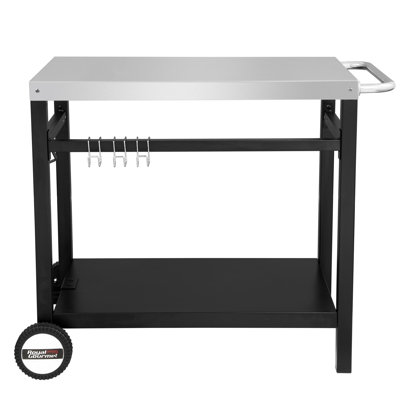 Blazek Dining Cart Table with Double-Shelf