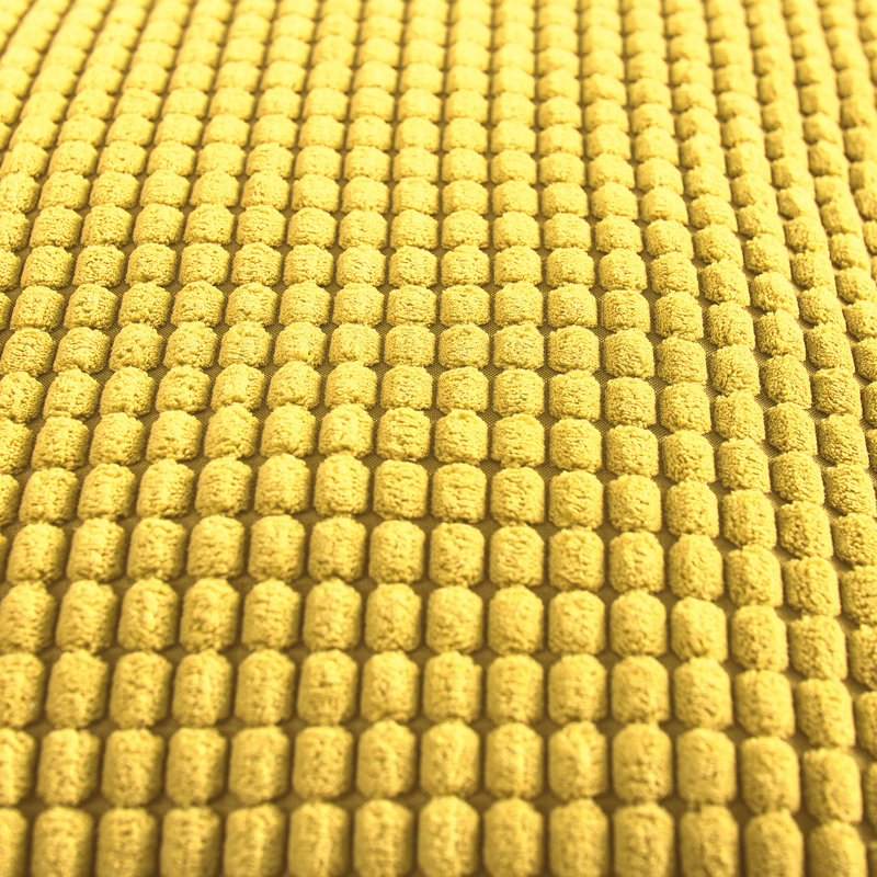 Housse de coussin carré à carreaux, 16 po x 16 po, Or jaune
