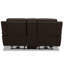 Causeuse Murraylee avec console et ports de chargement USB - Cuir cognac
