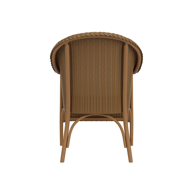 Universal Loom Accessories Outdoor Dining Armchair, Canvas Natural, Hickory